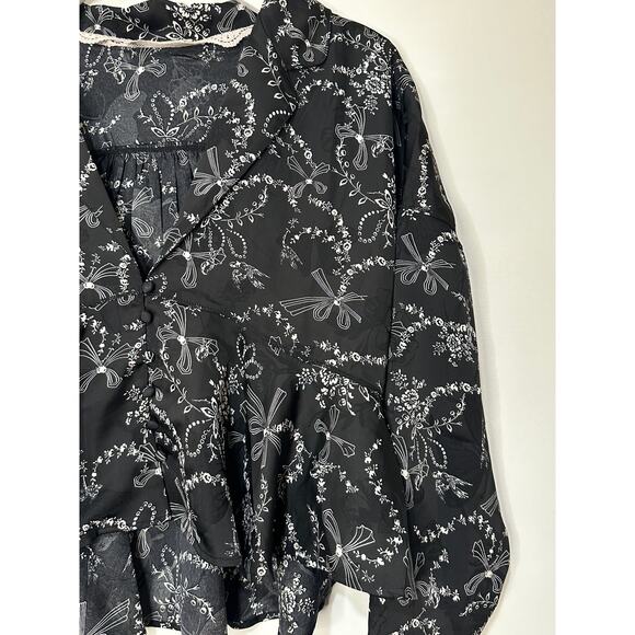 Free People Intimately Beauty Sleep Short Pajama Set 2 Piece Black Sz Small NWOT - Picture 8 of 16